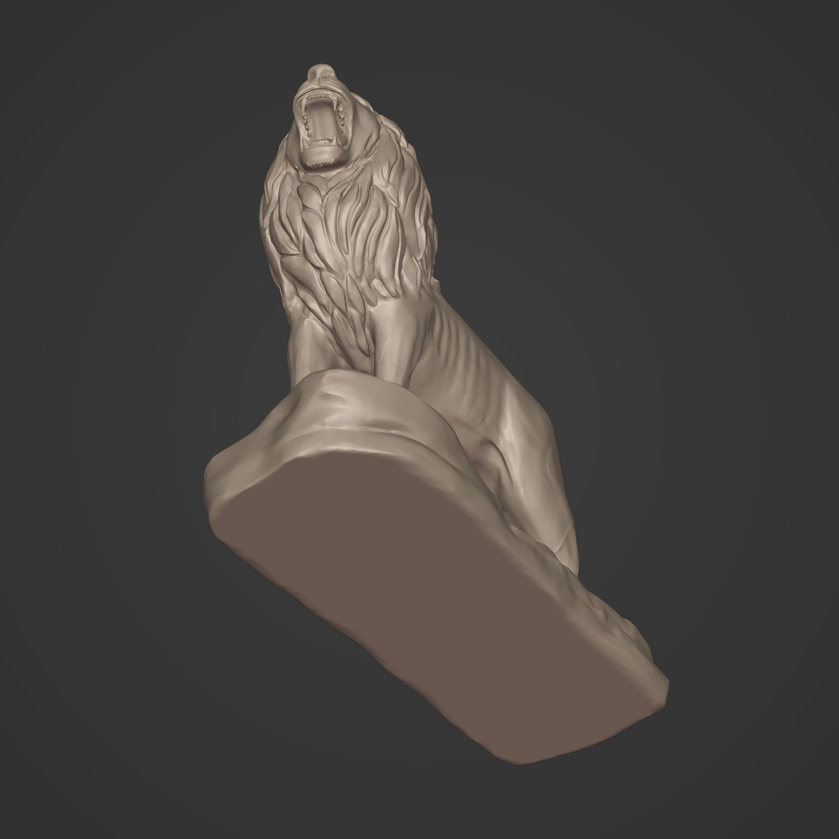 Lion Statue - Figurine -- Original Design 3D print model_9