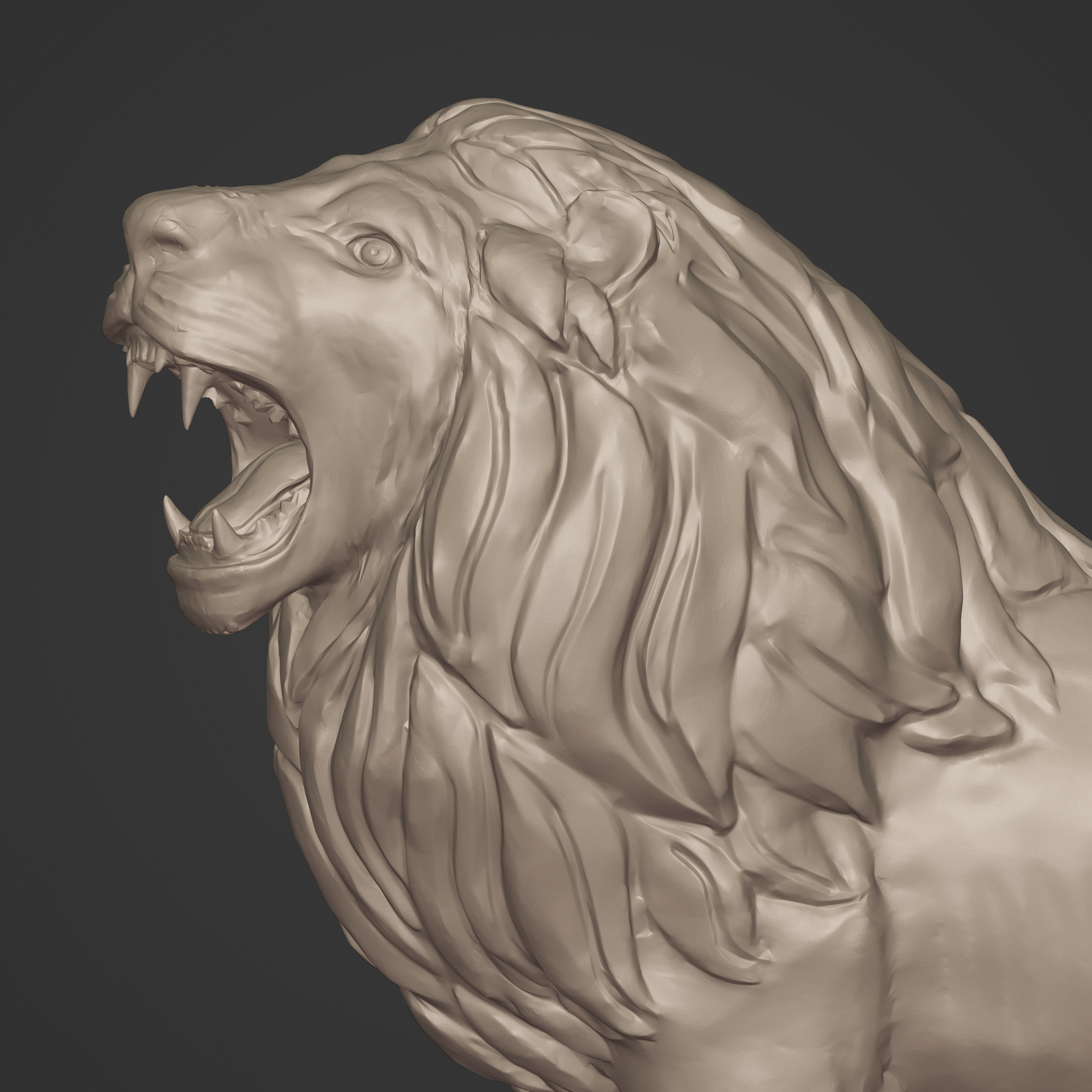 Lion Statue - Figurine -- Original Design 3D print model_10