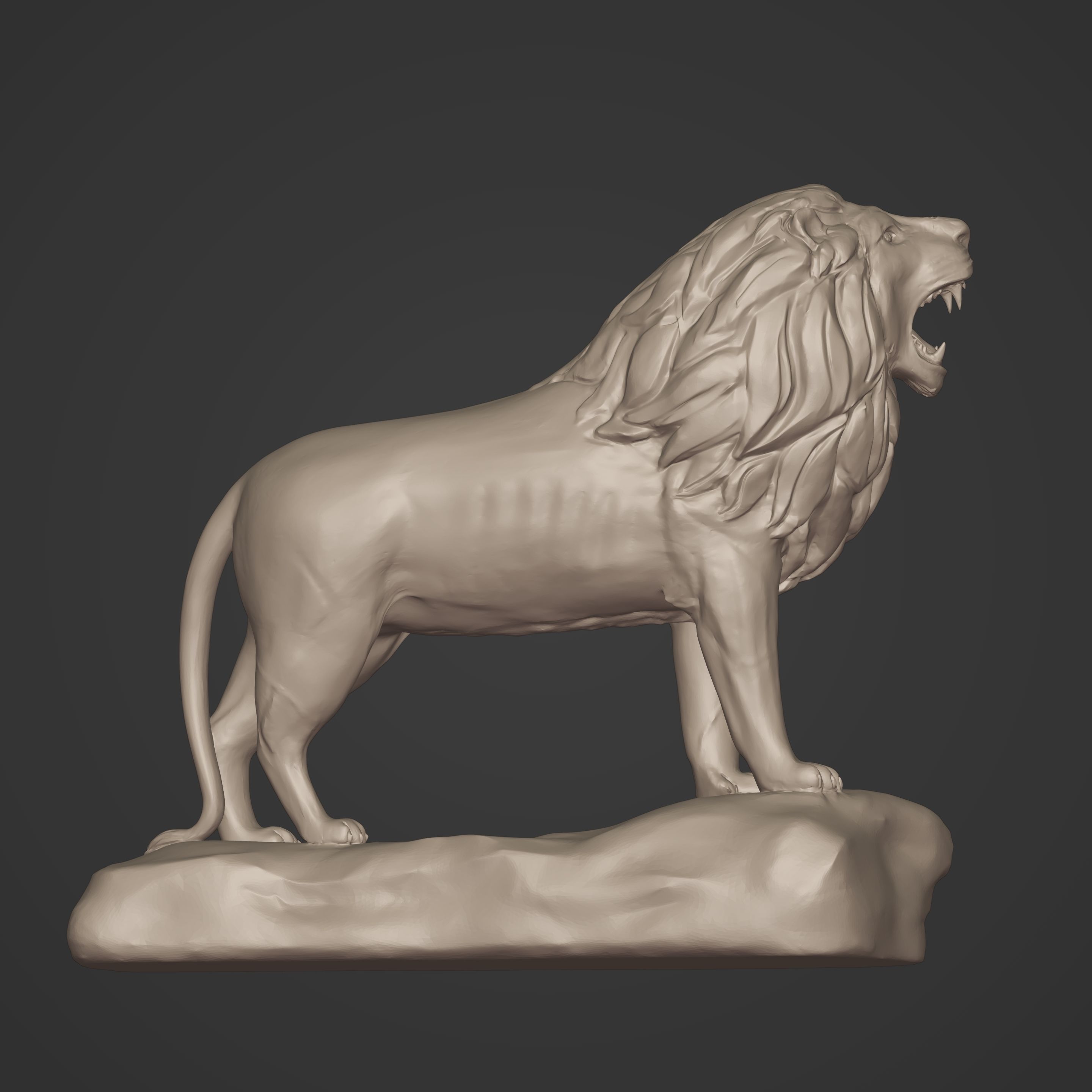 Lion Statue - Figurine -- Original Design 3D print model_5