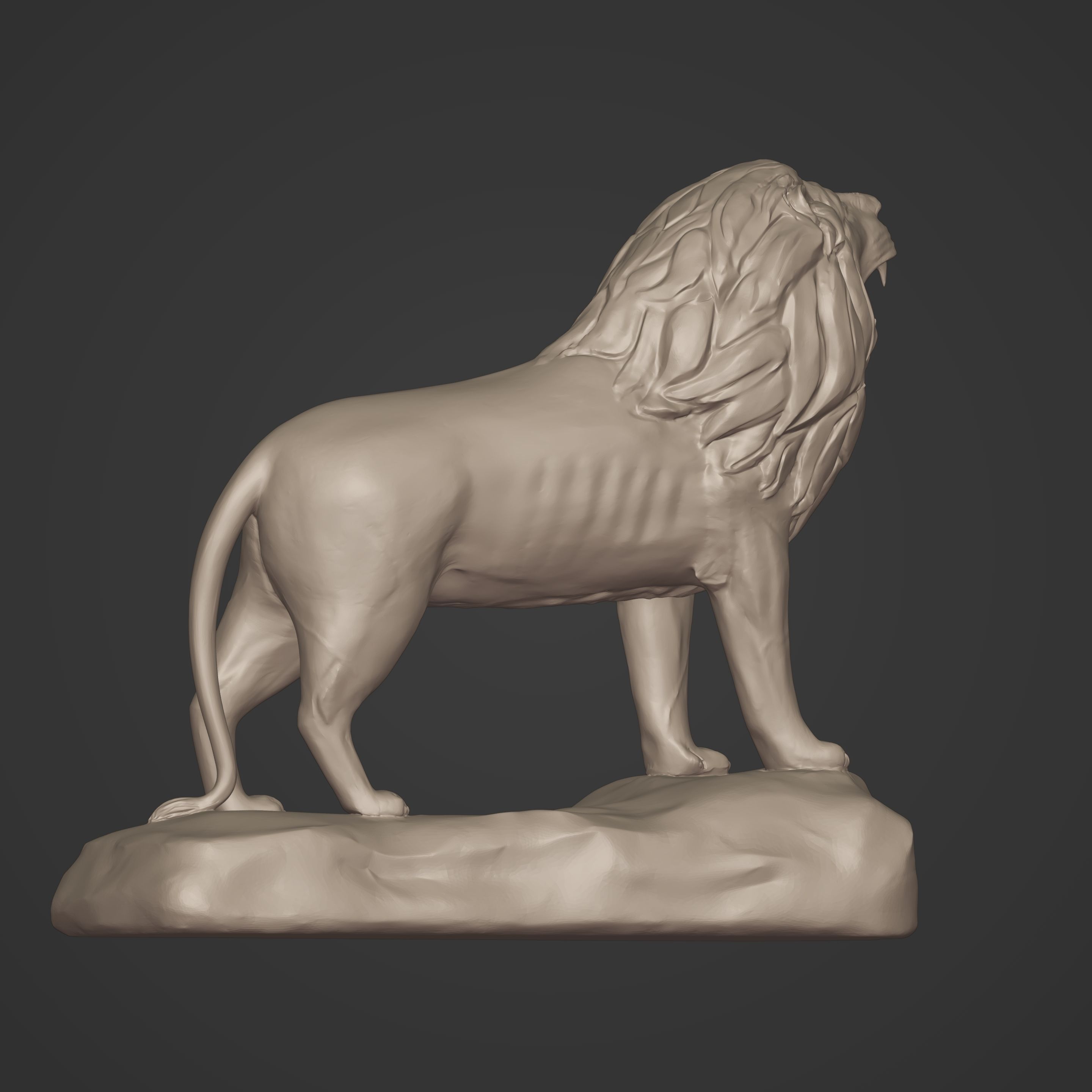 Lion Statue - Figurine -- Original Design 3D print model_6