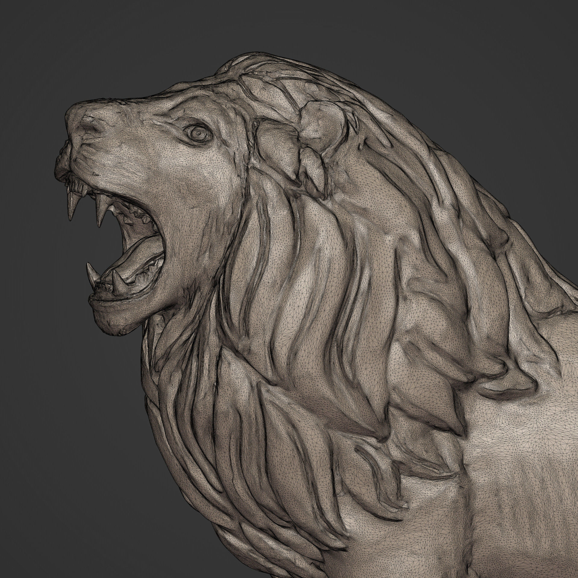 Lion Statue - Figurine -- Original Design 3D print model_11