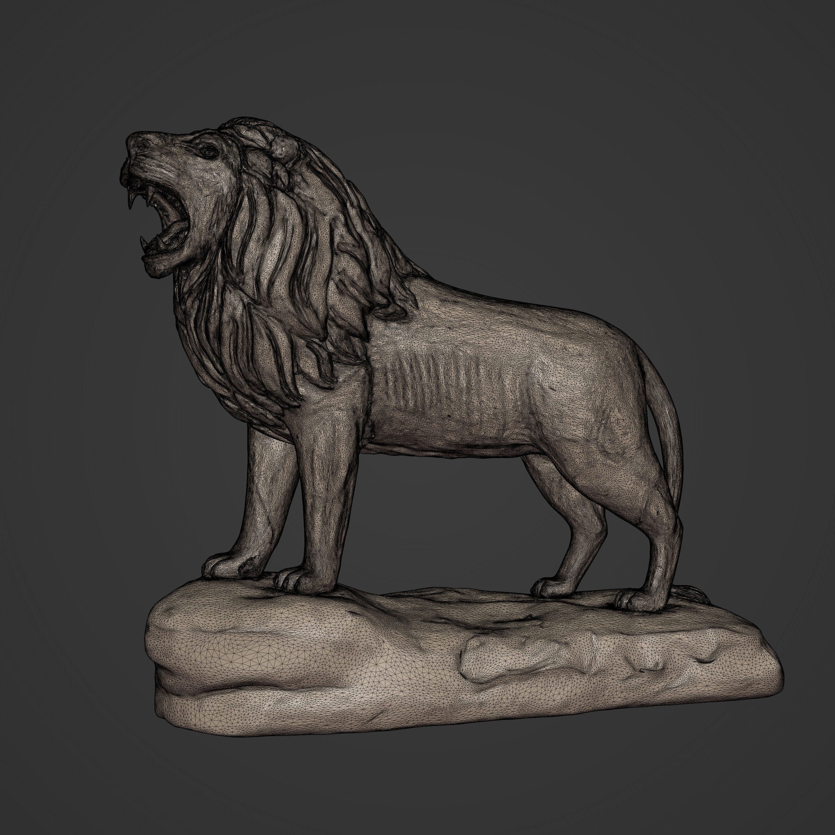 Lion Statue - Figurine -- Original Design 3D print model_2