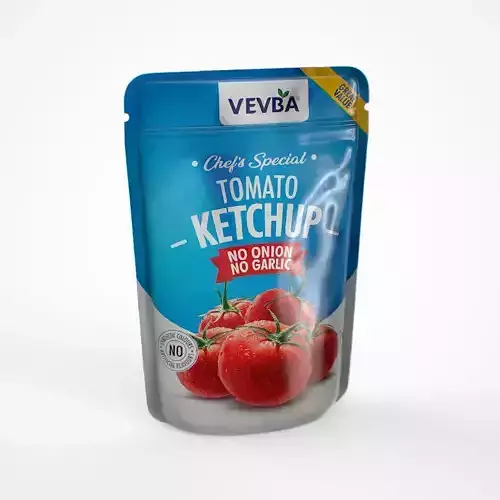 Tomato Ketchup Packet Low-poly 3D model