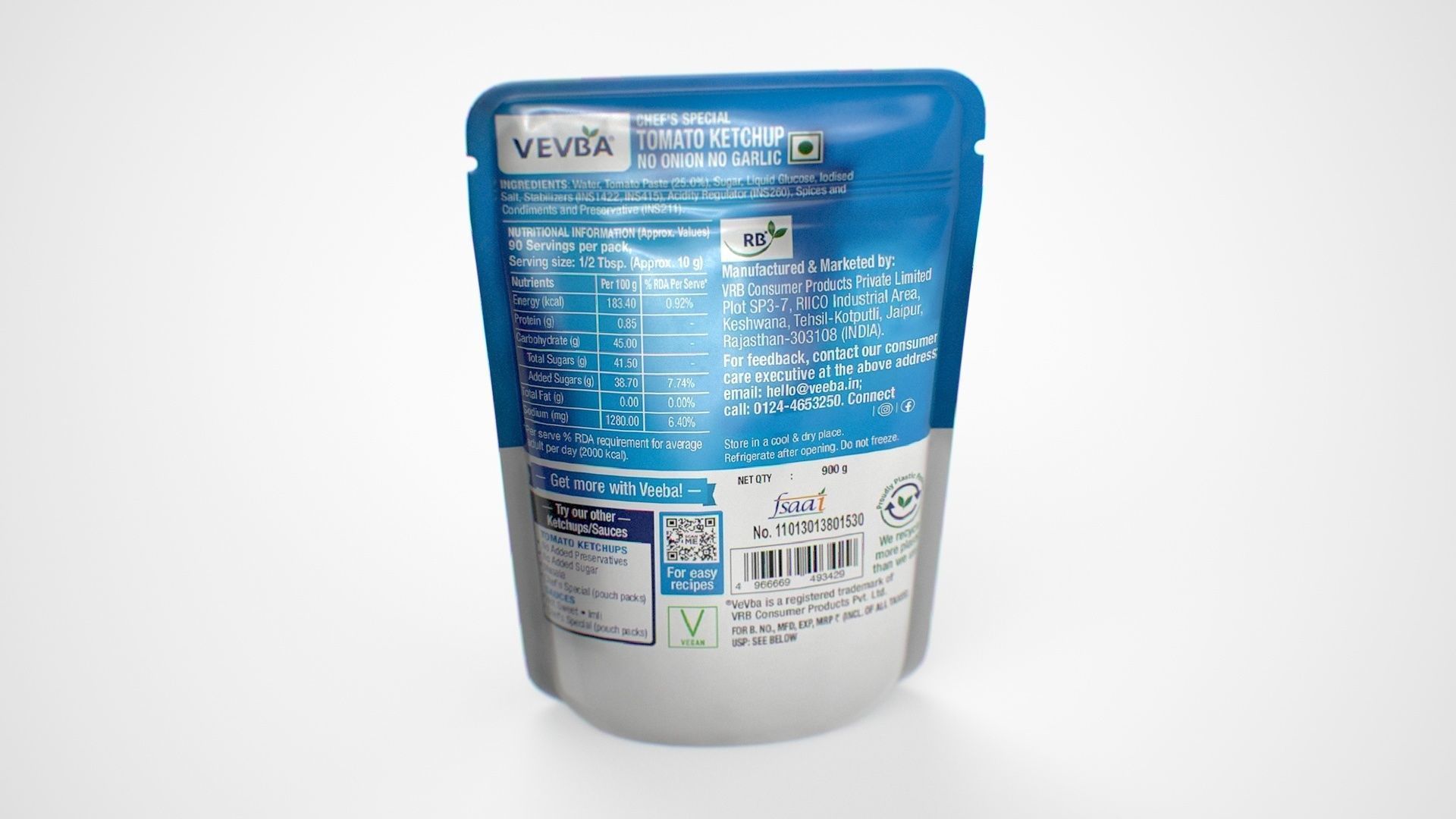 Tomato Ketchup Packet Low-poly 3D model_3