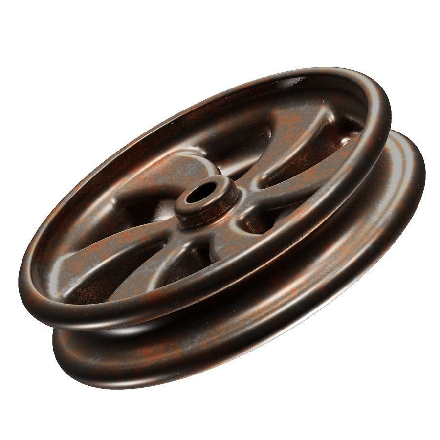 Rusty Steel Rim 3D model_2