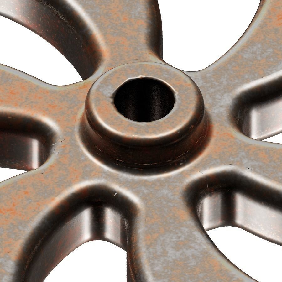 Rusty Steel Rim 3D model_1