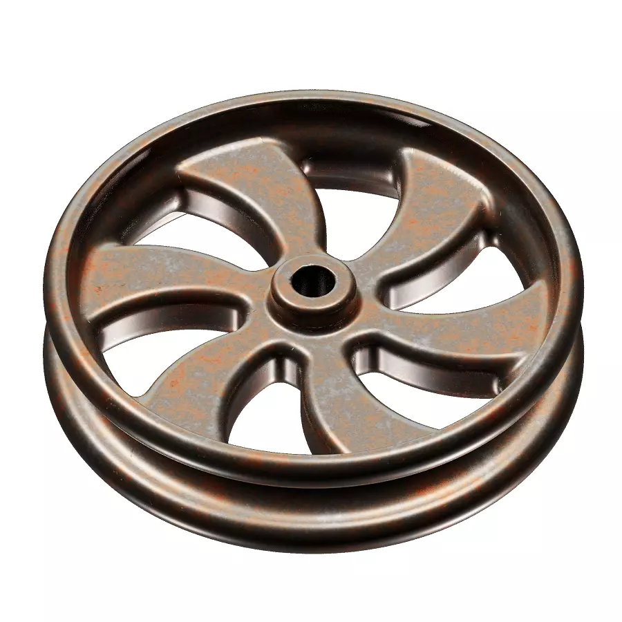 Rusty Steel Rim 3D model_0