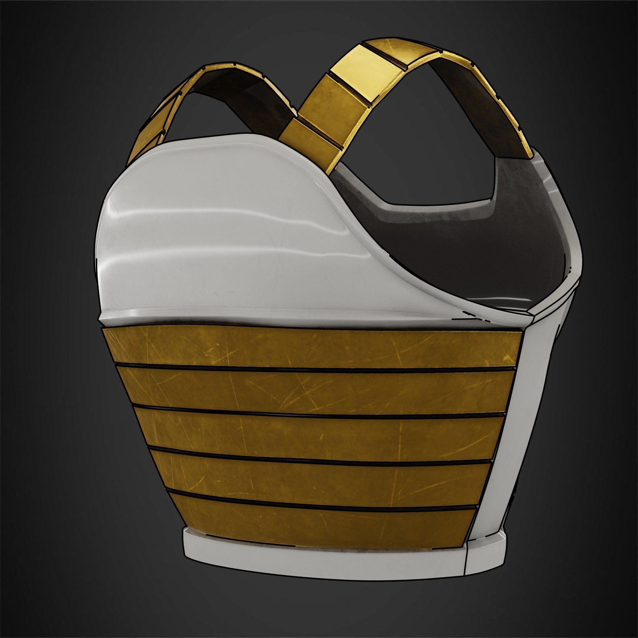 Dragon Ball Vegeta Armor for Cosplay 3D print model_7