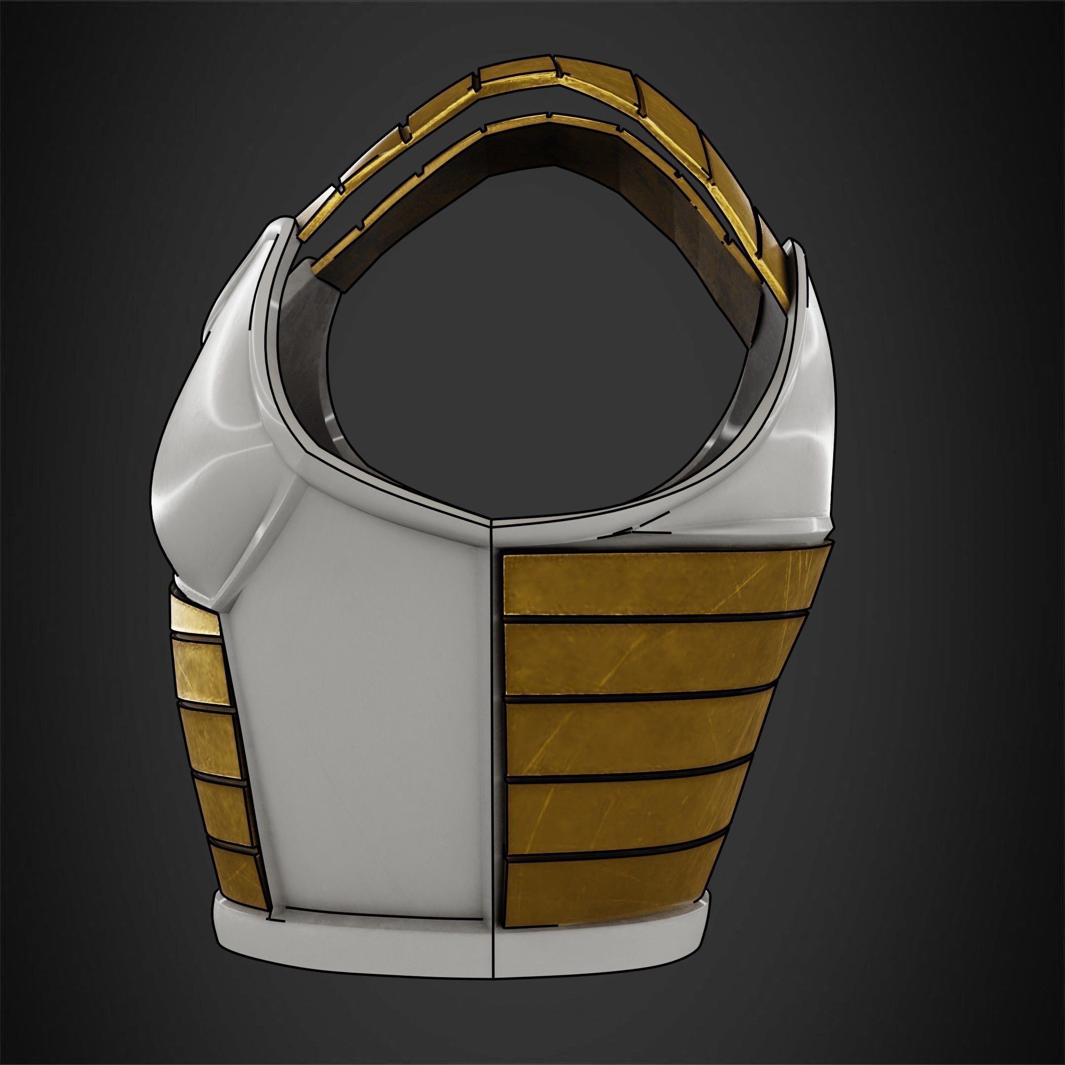 Dragon Ball Vegeta Armor for Cosplay 3D print model_4