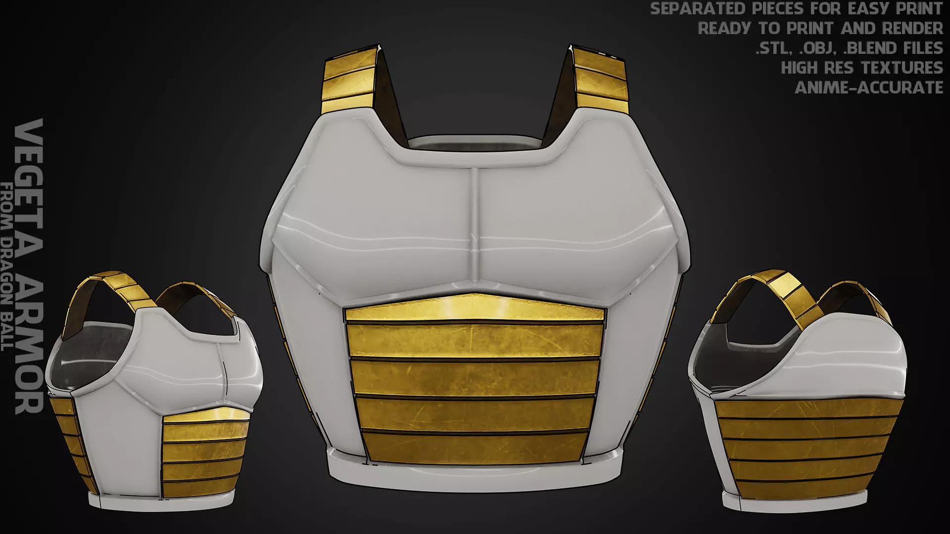 Dragon Ball Vegeta Armor for Cosplay 3D print model_0