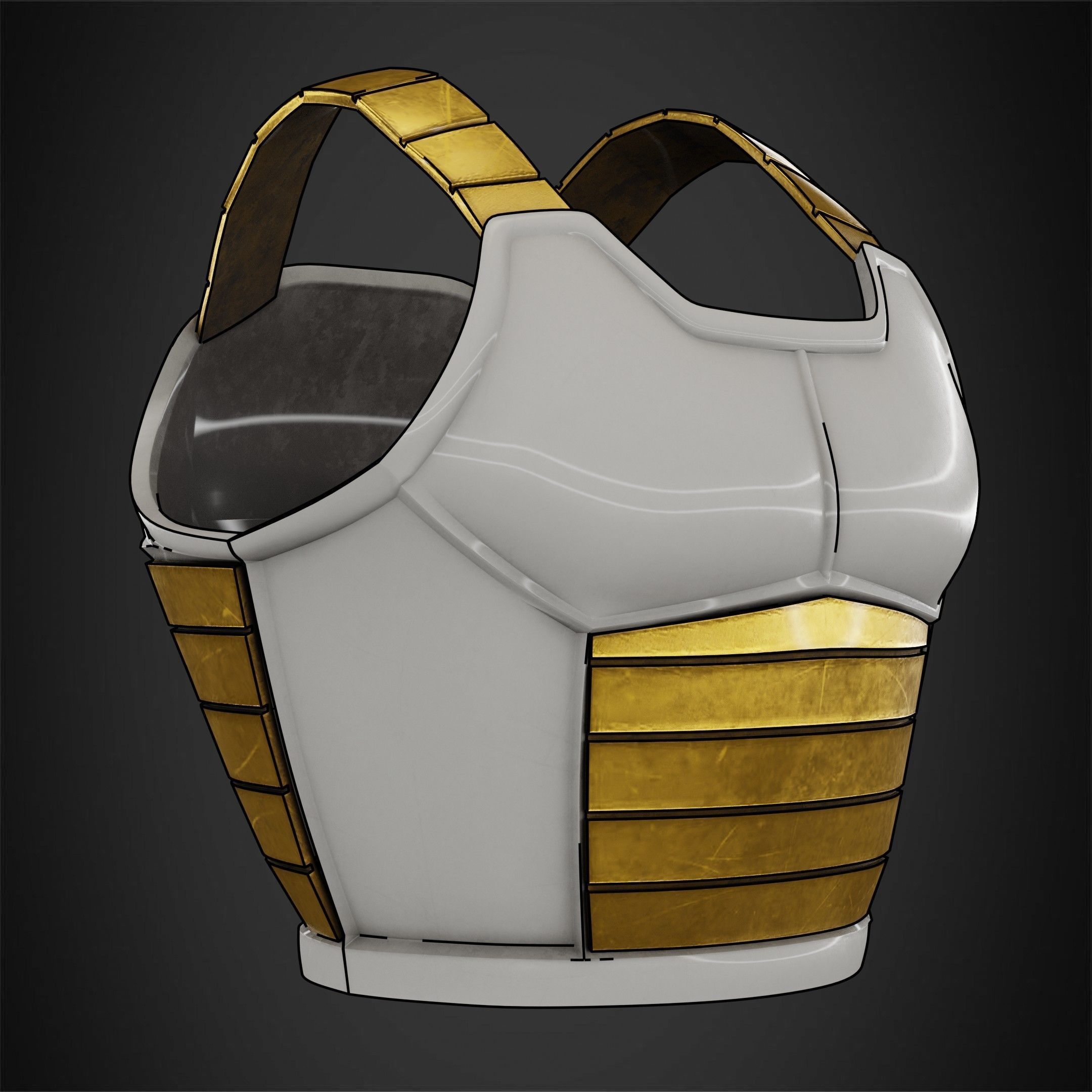 Dragon Ball Vegeta Armor for Cosplay 3D print model_9