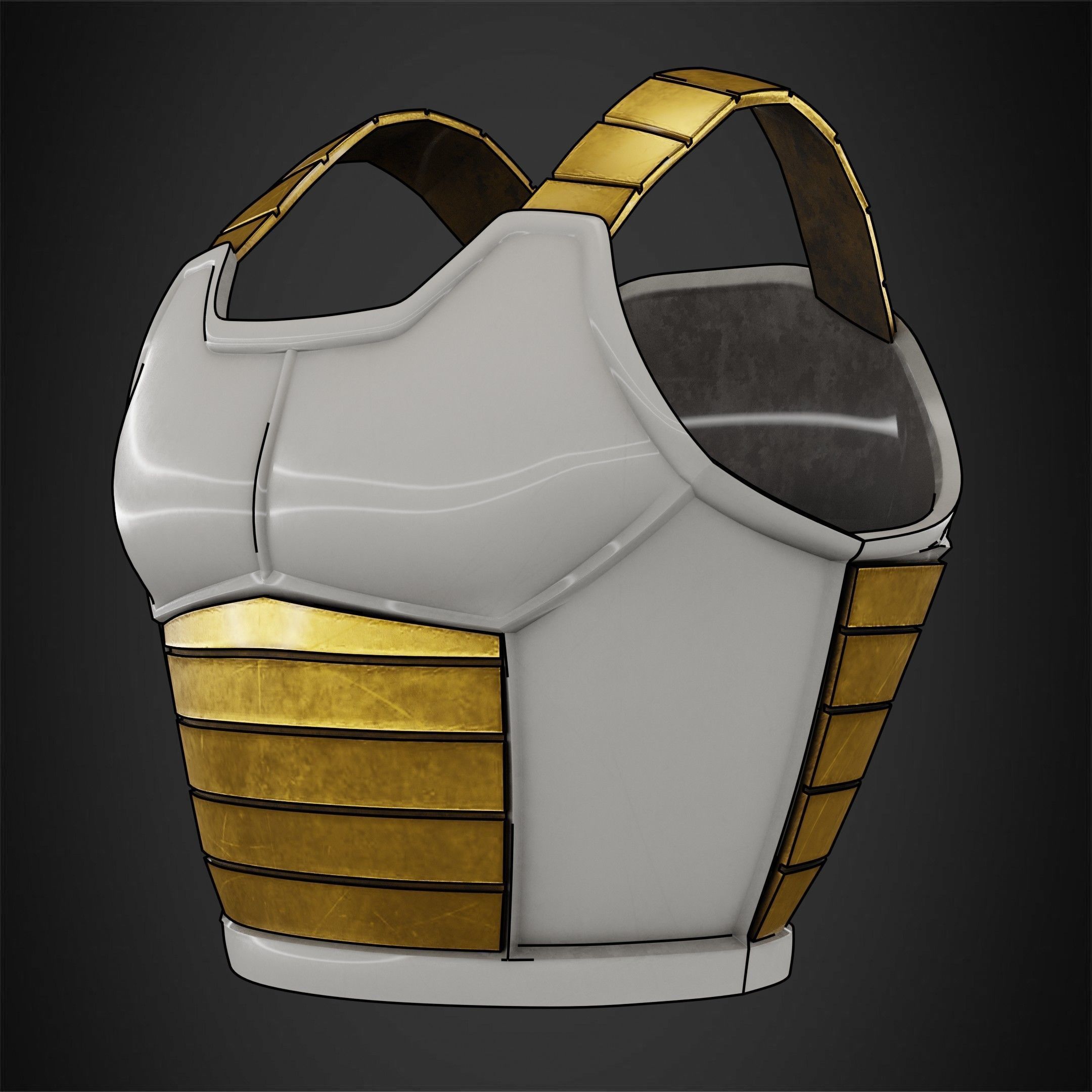 Dragon Ball Vegeta Armor for Cosplay 3D print model_3