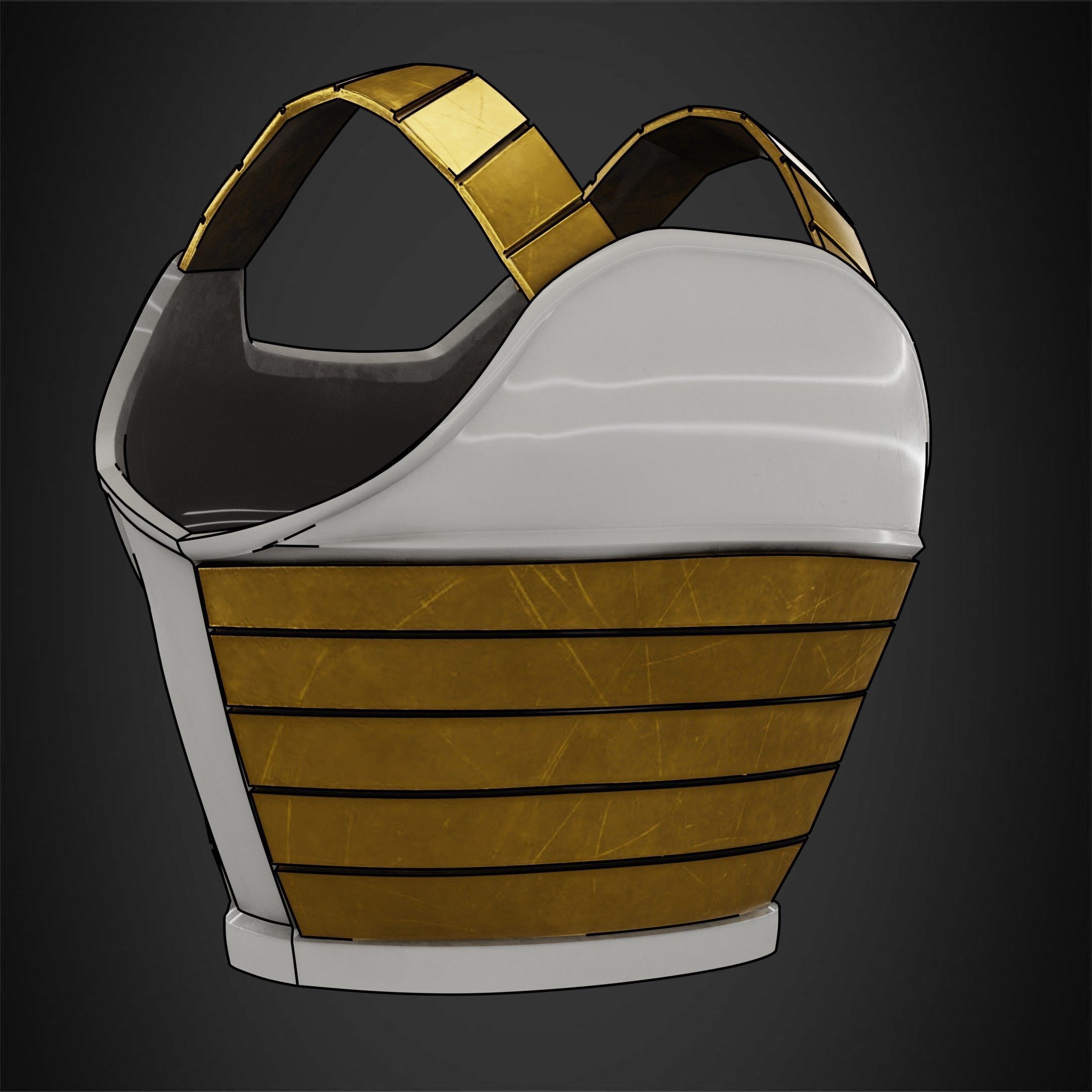 Dragon Ball Vegeta Armor for Cosplay 3D print model_5
