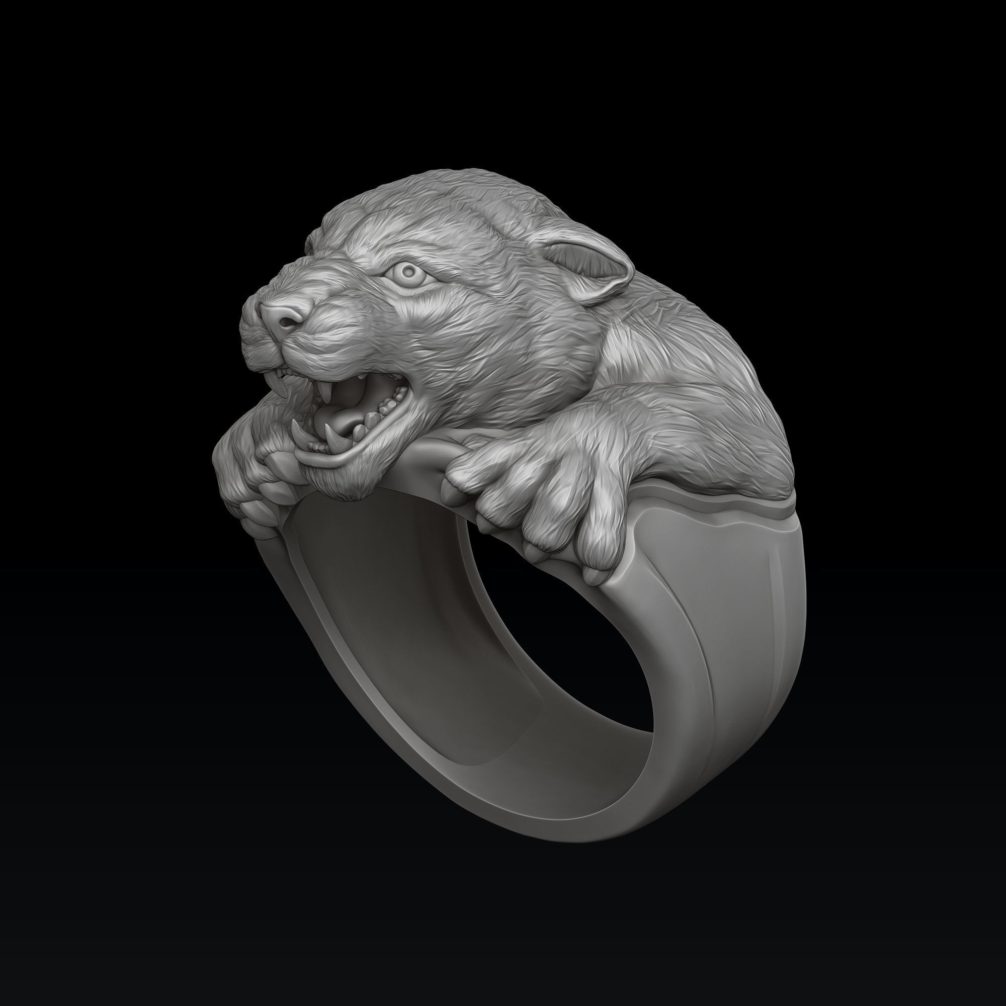 Panthere Ring Pendant Collection Pack 3D print model_7