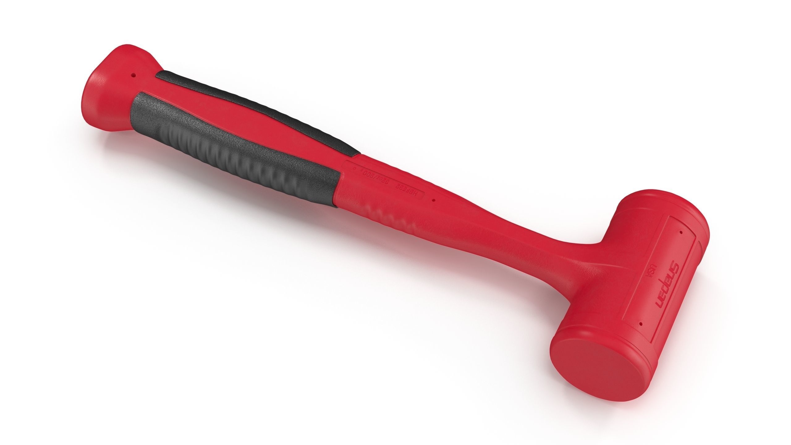 32oz Dead Blow Soft Grip Handle Hammer Low-poly 3D model_26