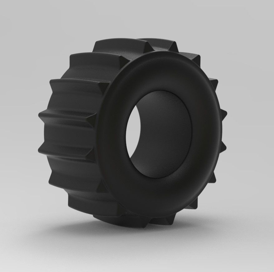 Mold for diecast dirt dragster rear tire 7 Scale 1 to 25 3D print model_8