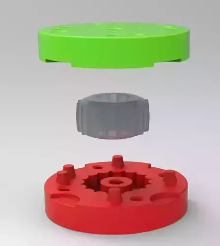 Mold for diecast dirt dragster rear tire 7 Scale 1 to 25