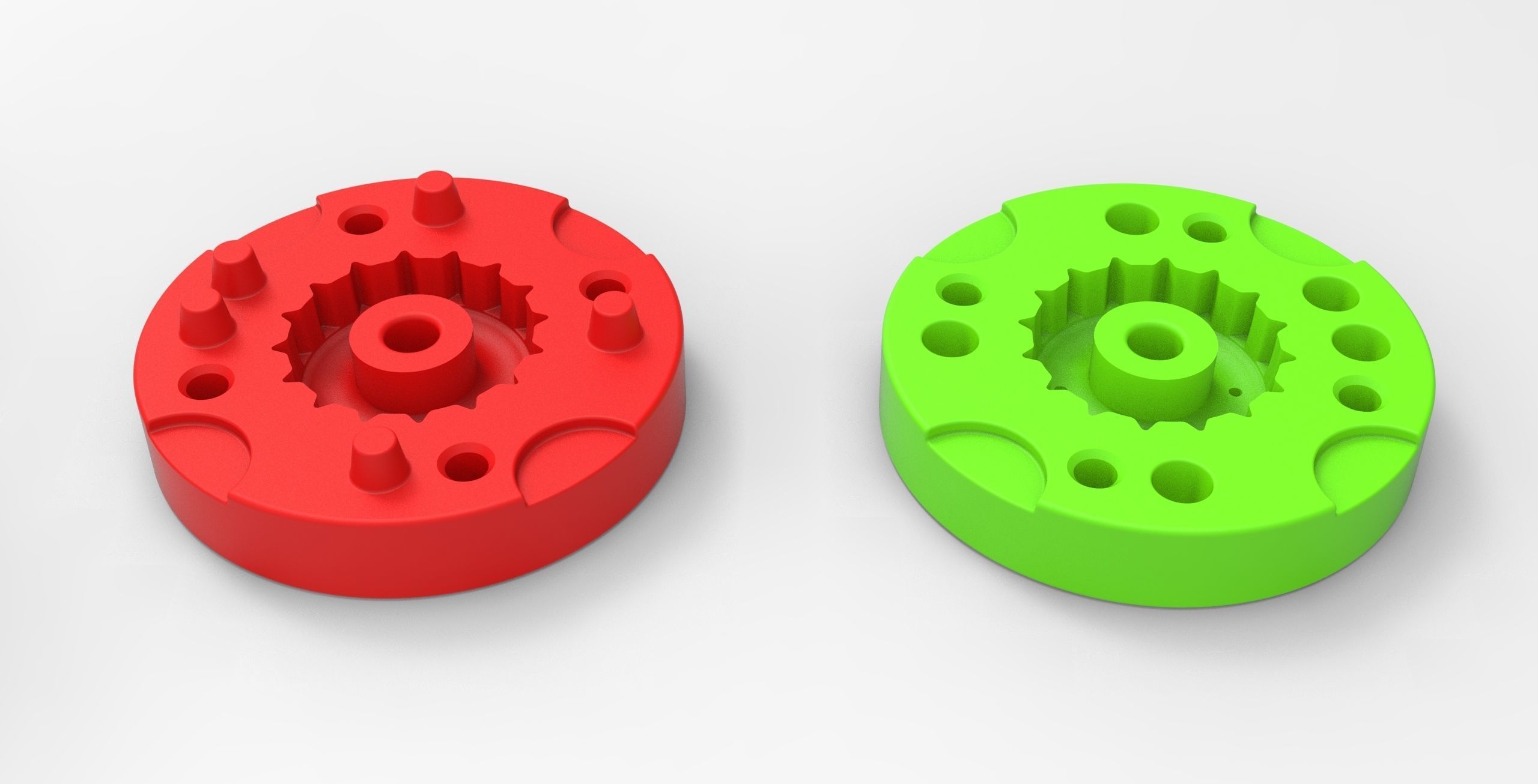 Mold for diecast dirt dragster rear tire 7 Scale 1 to 25 3D print model_4