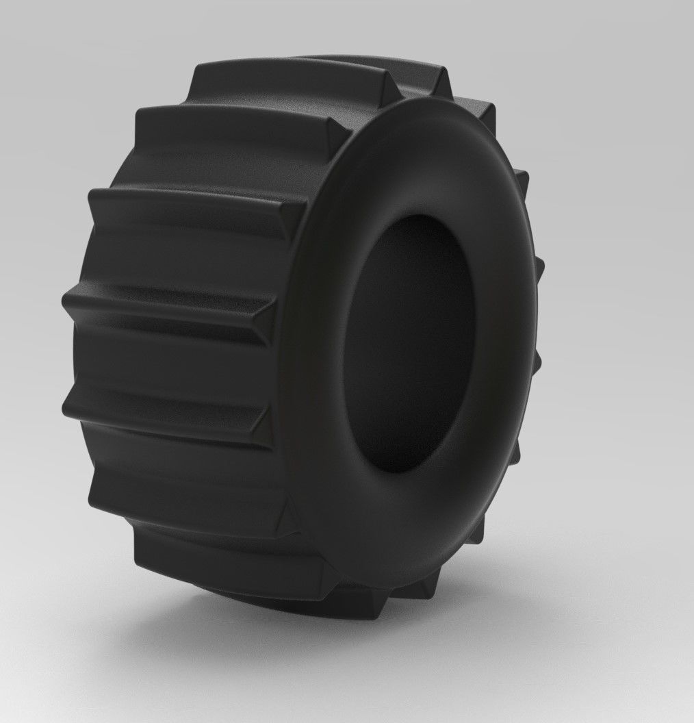 Mold for diecast dirt dragster rear tire 7 Scale 1 to 25 3D print model_7