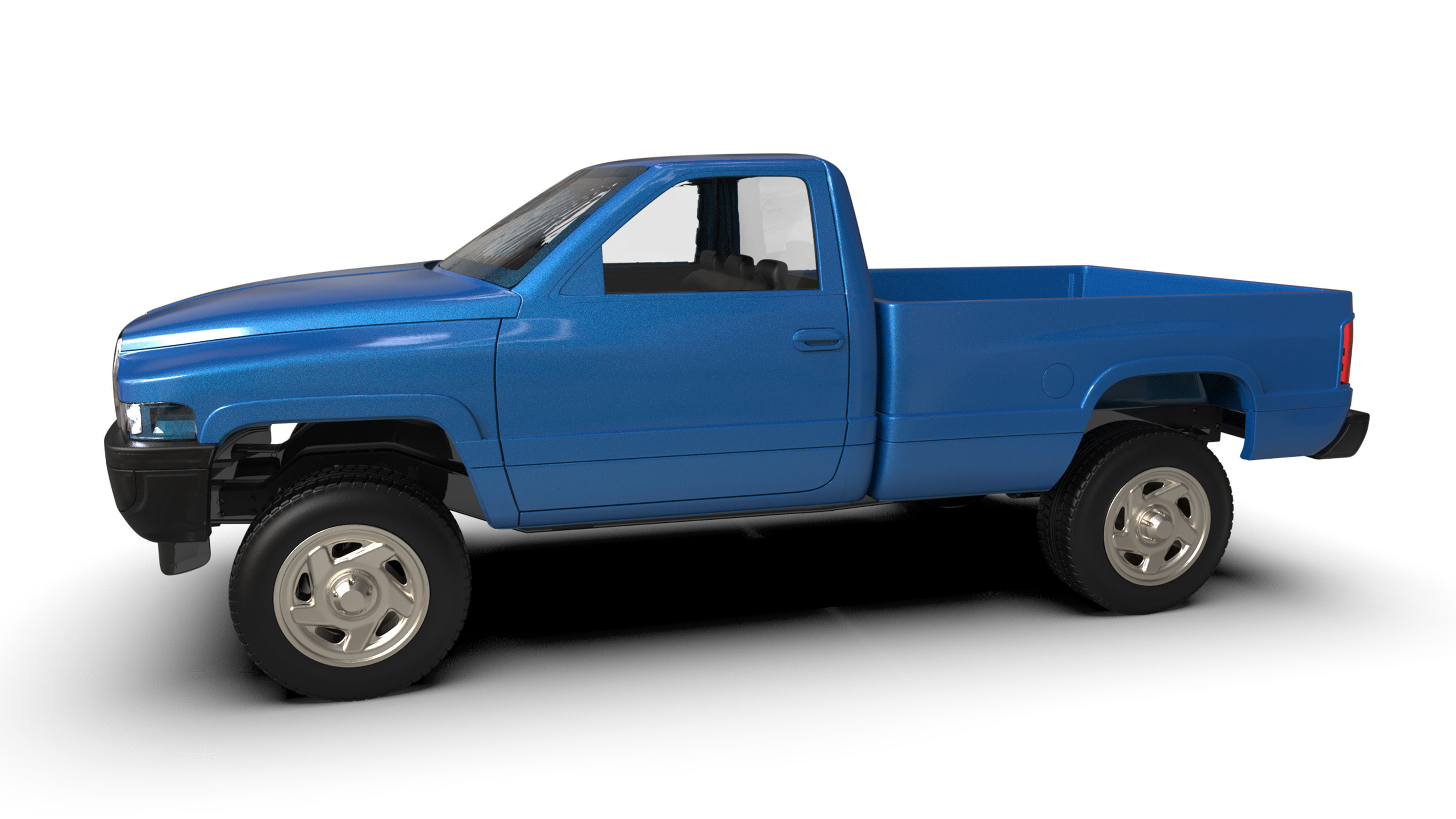 Dodge frame short Pickup 1500 Regular cab vehicle stl 3D print model_3