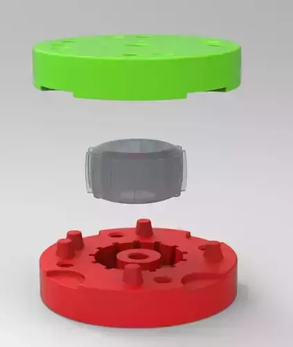 Mold for diecast dirt dragster rear tire 8 Scale 1 to 25