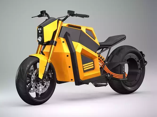 RMK E2 electric motorcycle Yellow