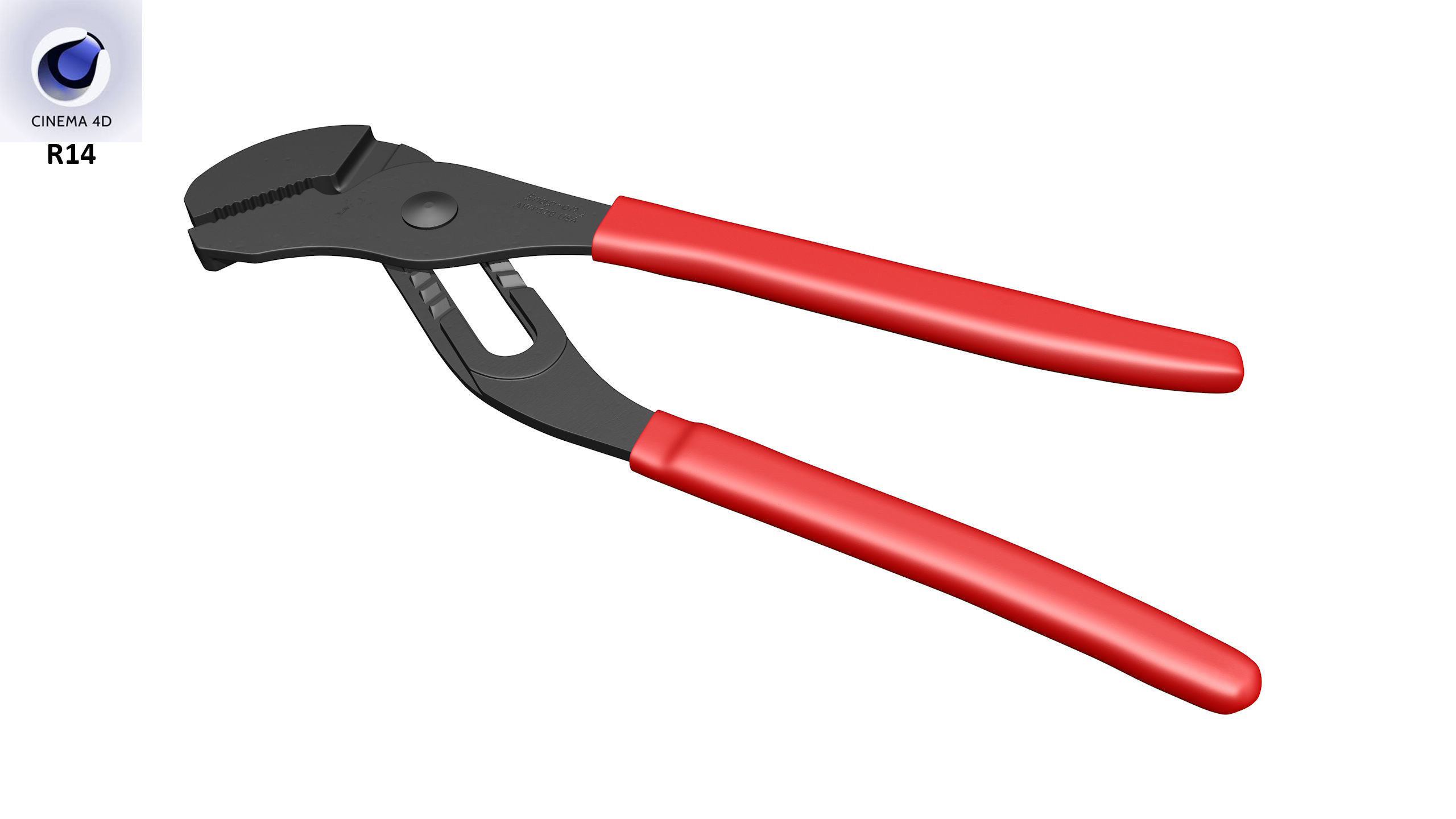 SO Adjastable joint pliers serrated jaws Low-poly 3D model_31