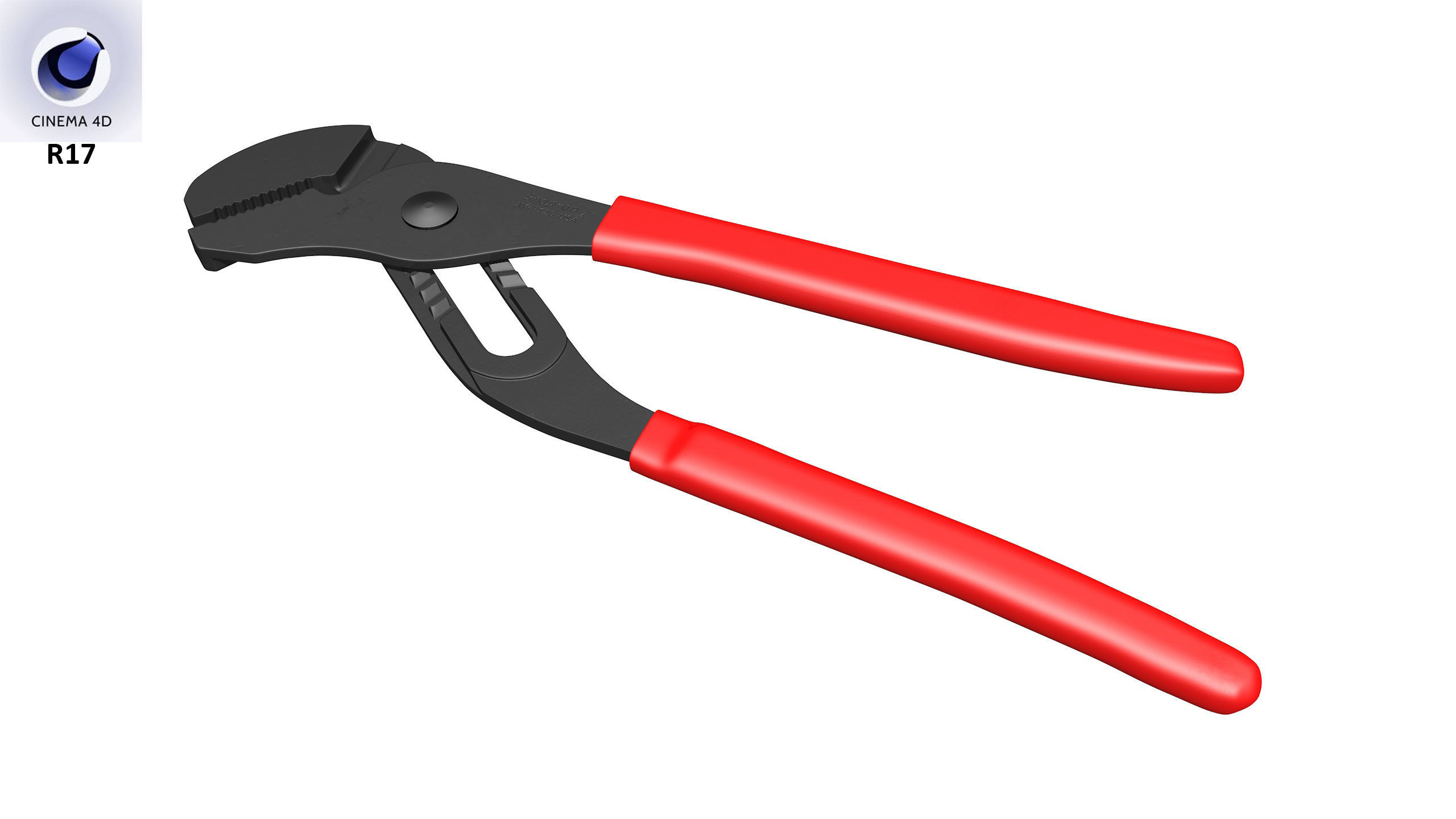 SO Adjastable joint pliers serrated jaws Low-poly 3D model_32