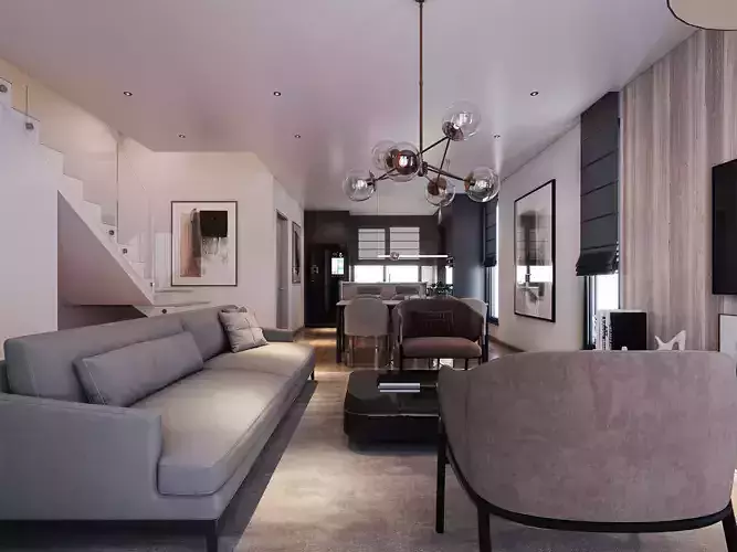 Interior scenes of an apartment project