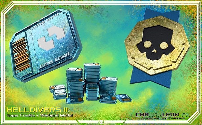 Helldivers 2 Super Credits and War Medals Free 3D print model