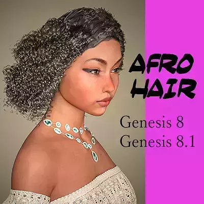 Afro Hair For Genesis 8 Female