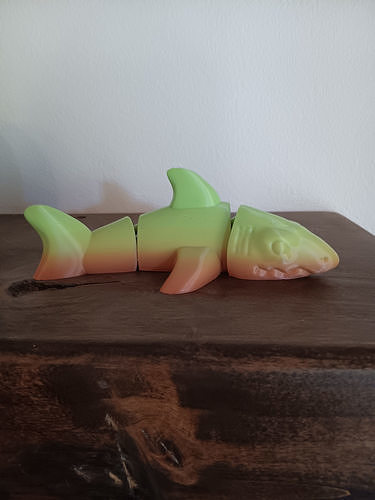 Shark fidget toy - articulated - print in place 3D print model