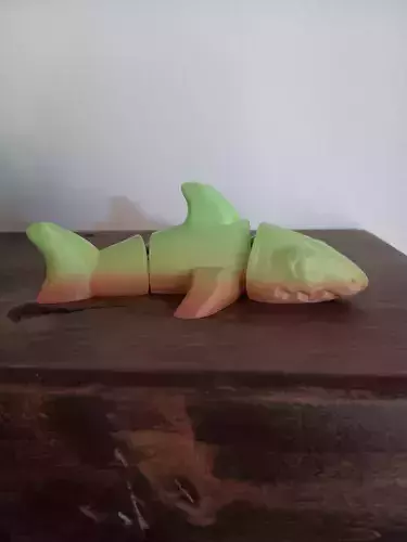 Shark fidget toy - articulated - print in place