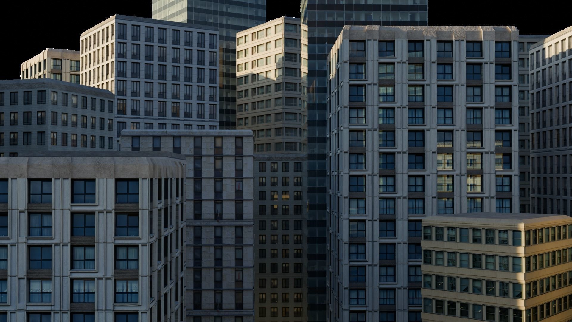 Ultra realistic buildings Low-poly 3D model_3