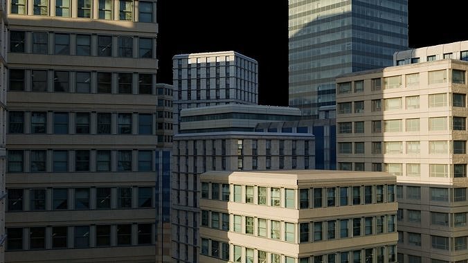 Ultra realistic buildings Low-poly 3D model 4