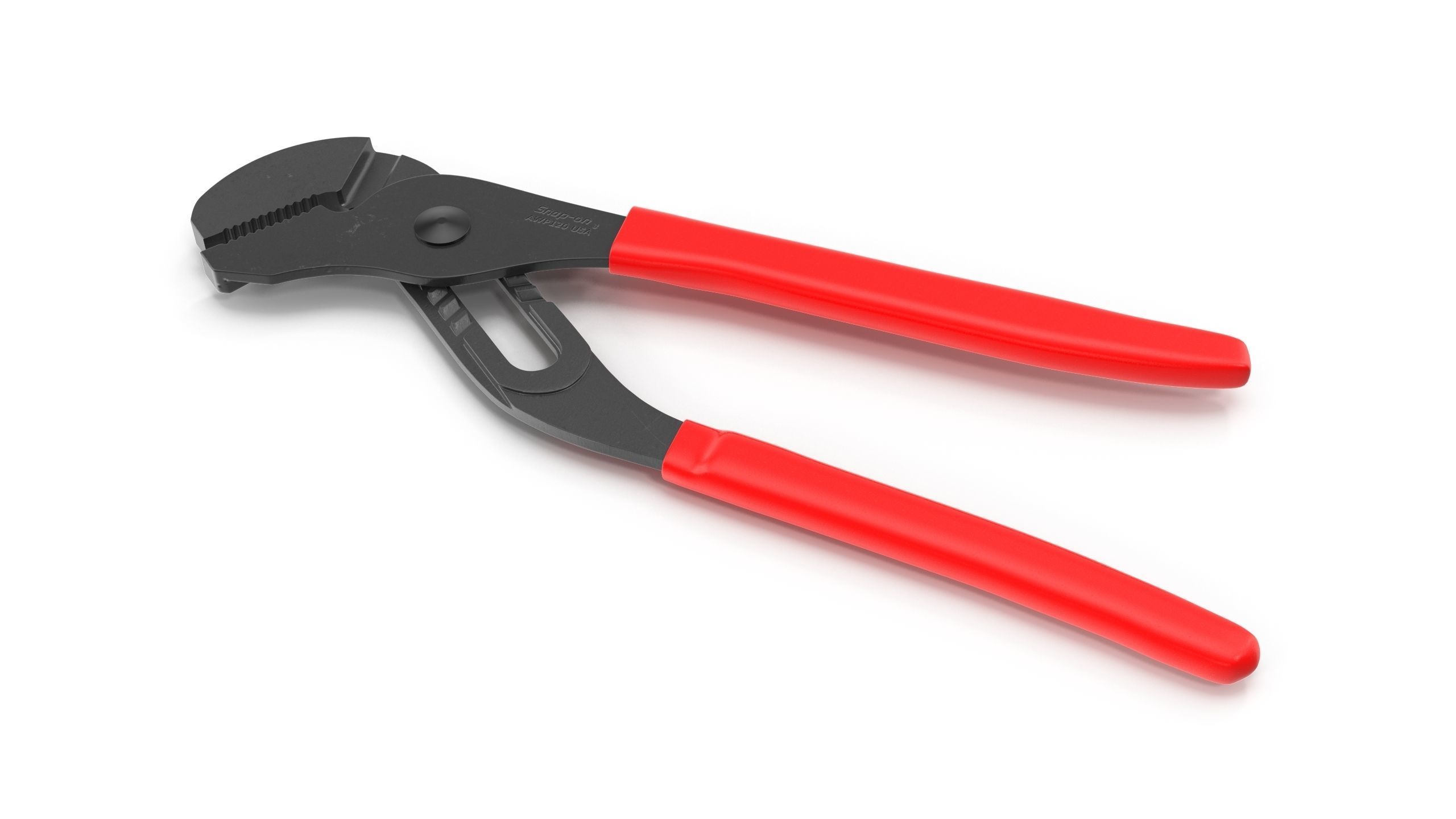 Adjastable joint pliers serrated jaws Low-poly 3D model_26