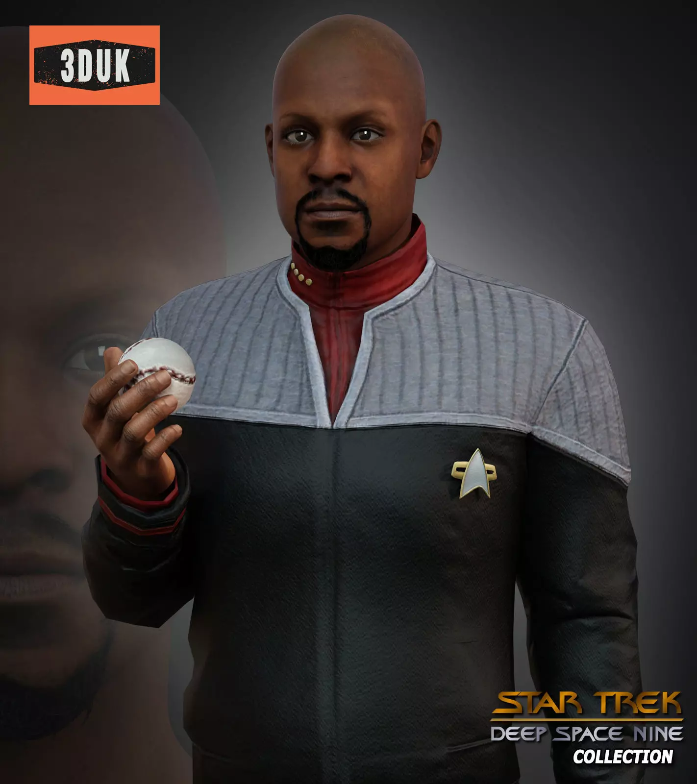 DS9 Benjamin Sisko For G8M 3D model rigged | CGTrader