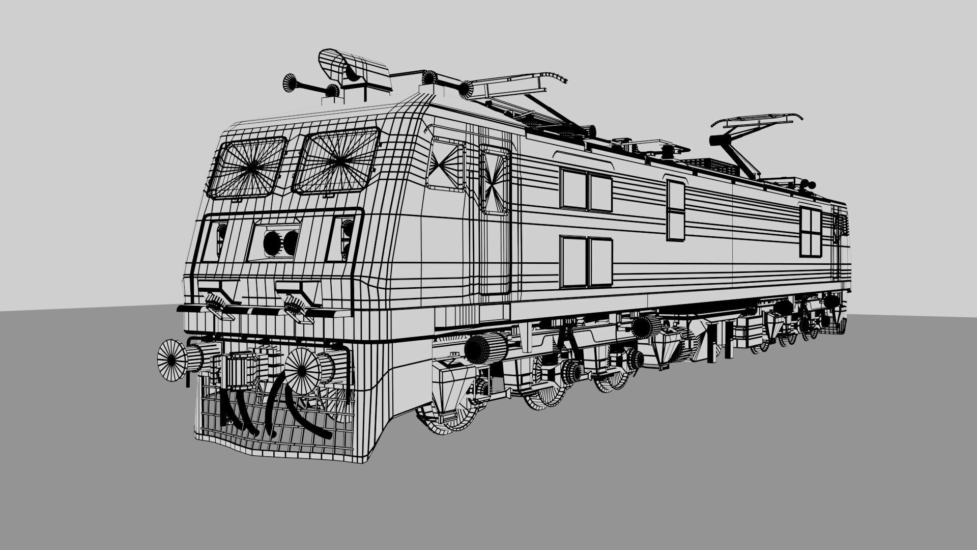 Indian Train WAG-9 3D model_4