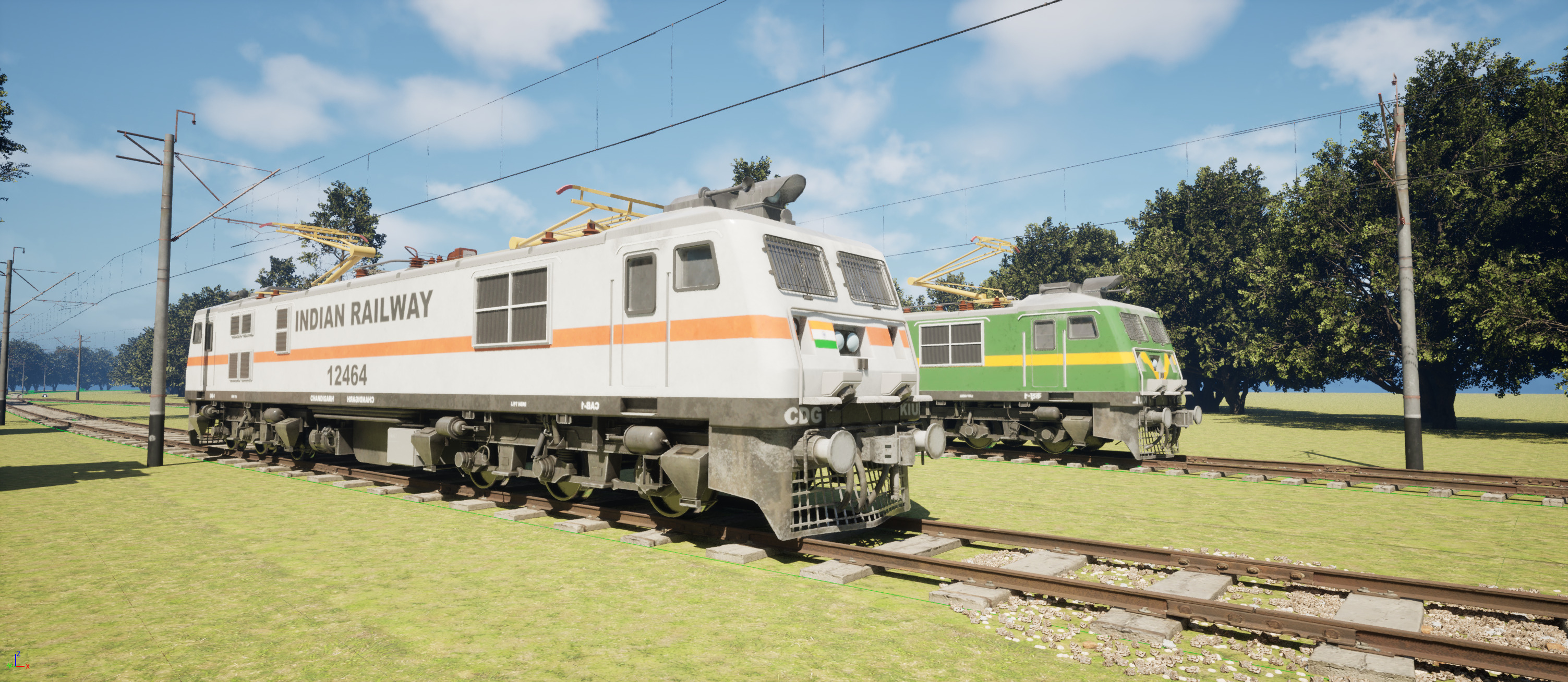 Indian Train WAG-9 3D model_8