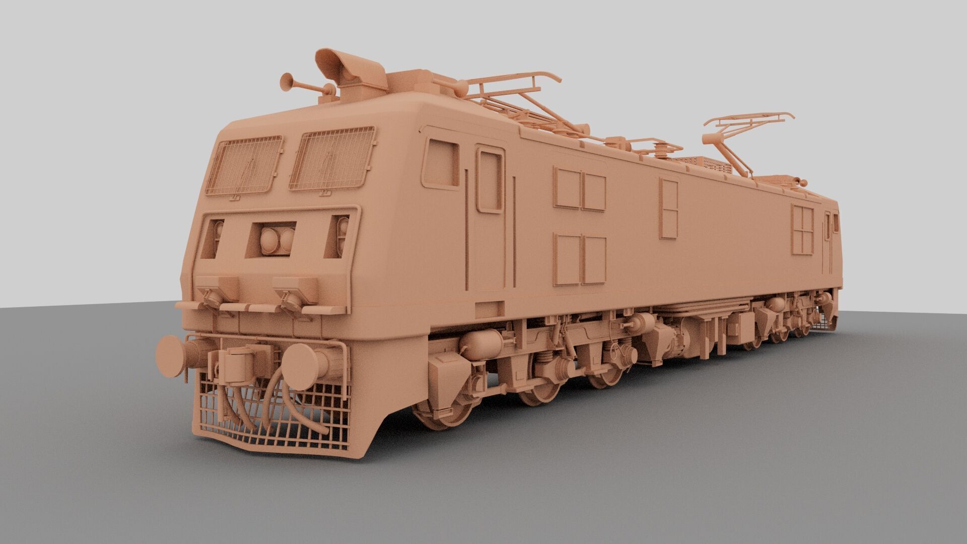 Indian Train WAG-9 3D model_7