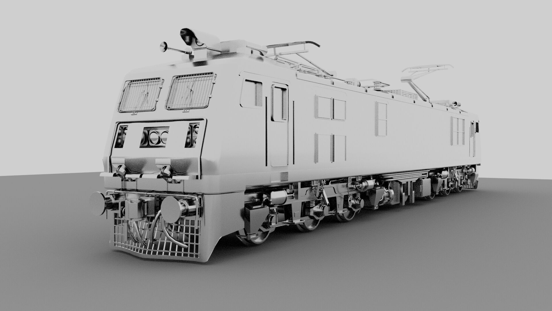 Indian Train WAG-9 3D model_6