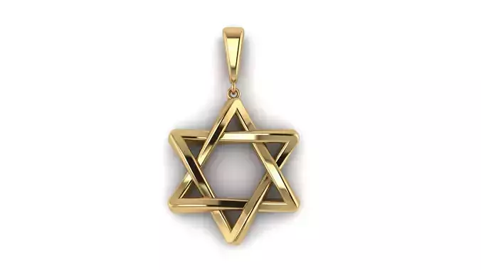 Star of David 20 mm Pendant Estrela de Davi