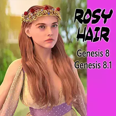 Rosy hair For Genesis 8 Female