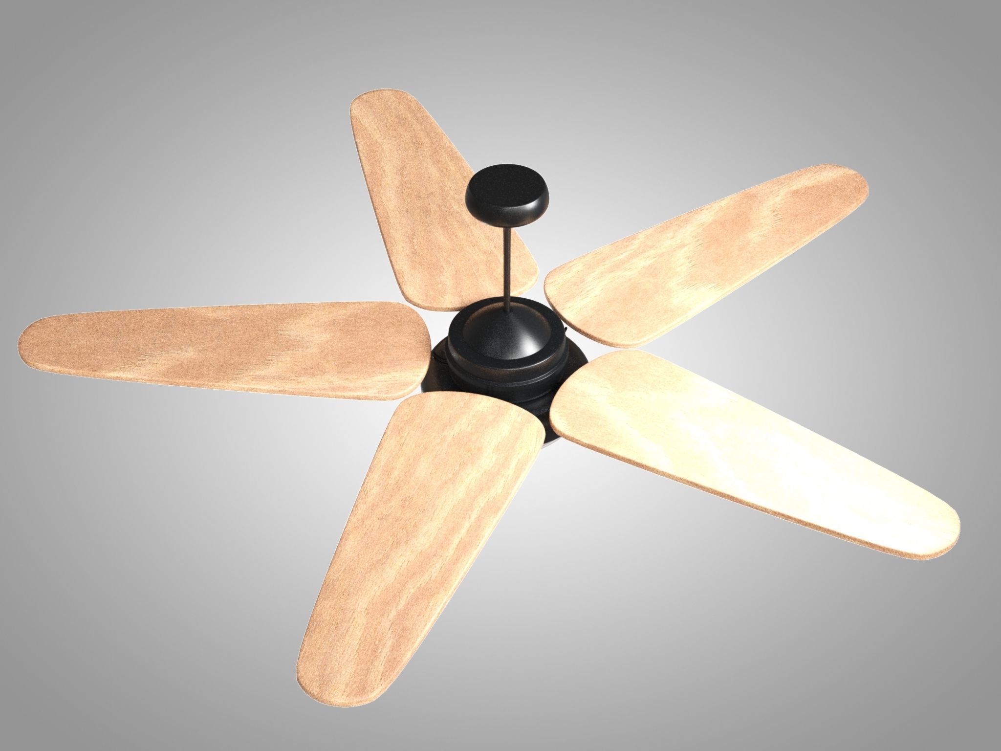 Ceiling Fan 03 Low-poly 3D model_2