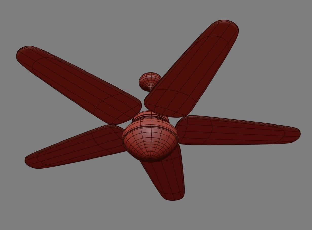 Ceiling Fan 03 Low-poly 3D model_1