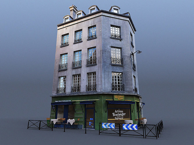 Paris Rendezvous house Low-poly 3D model