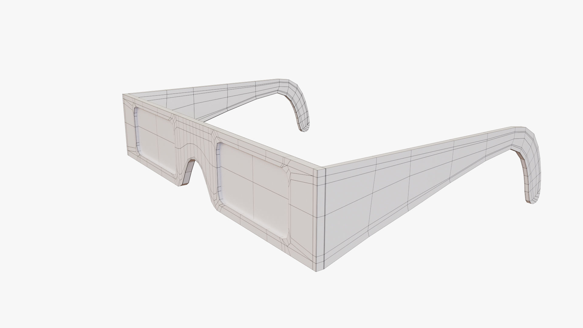 Anaglyph 3d glasses Low-poly 3D model_6
