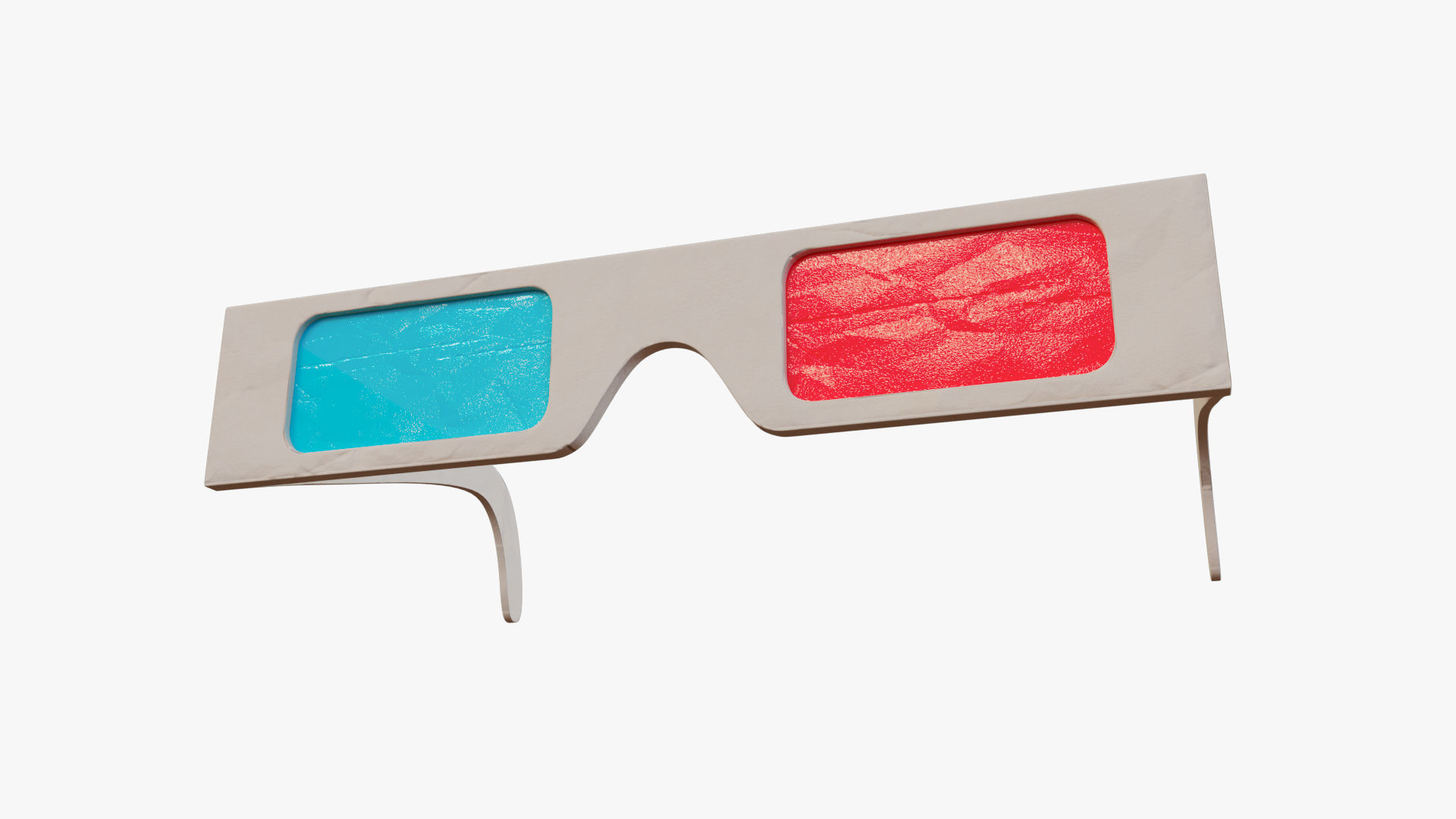 Anaglyph 3d glasses Low-poly 3D model_3