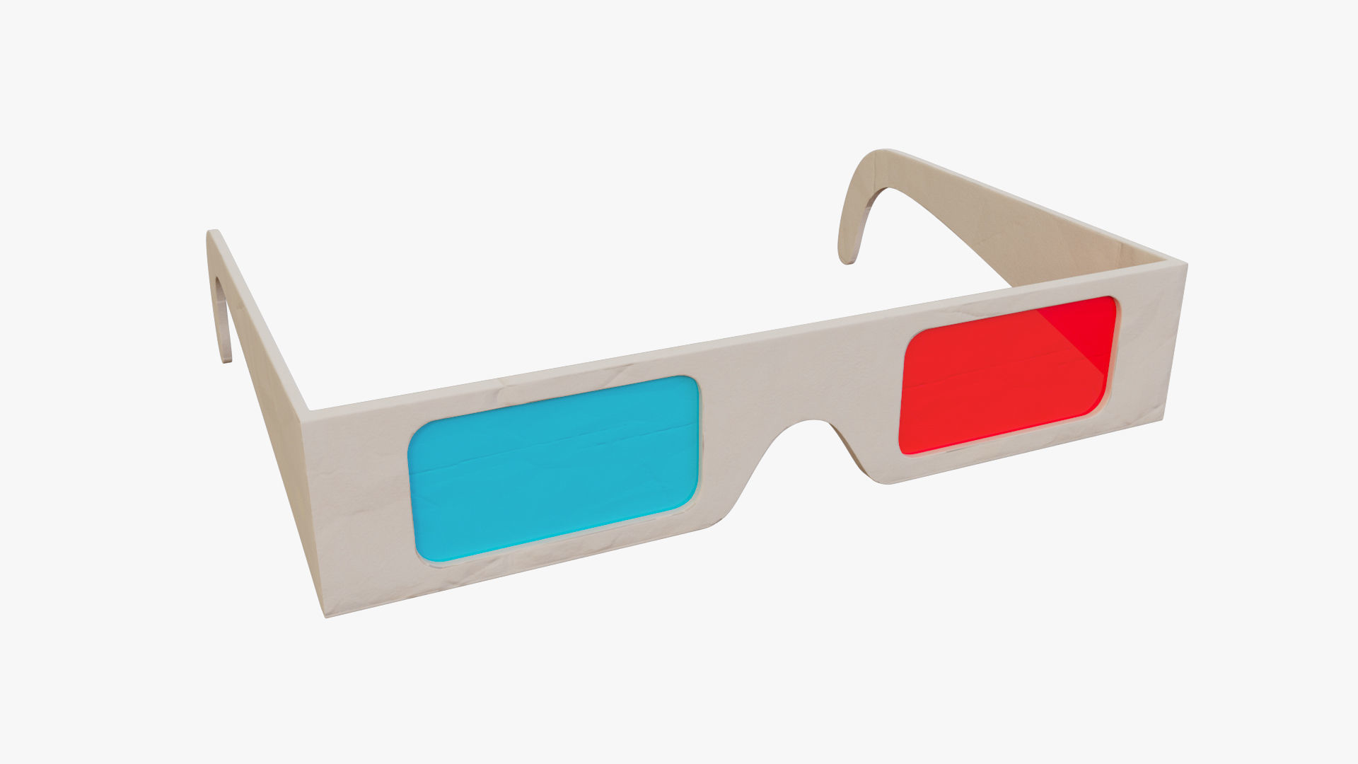 Anaglyph 3d glasses Low-poly 3D model_2