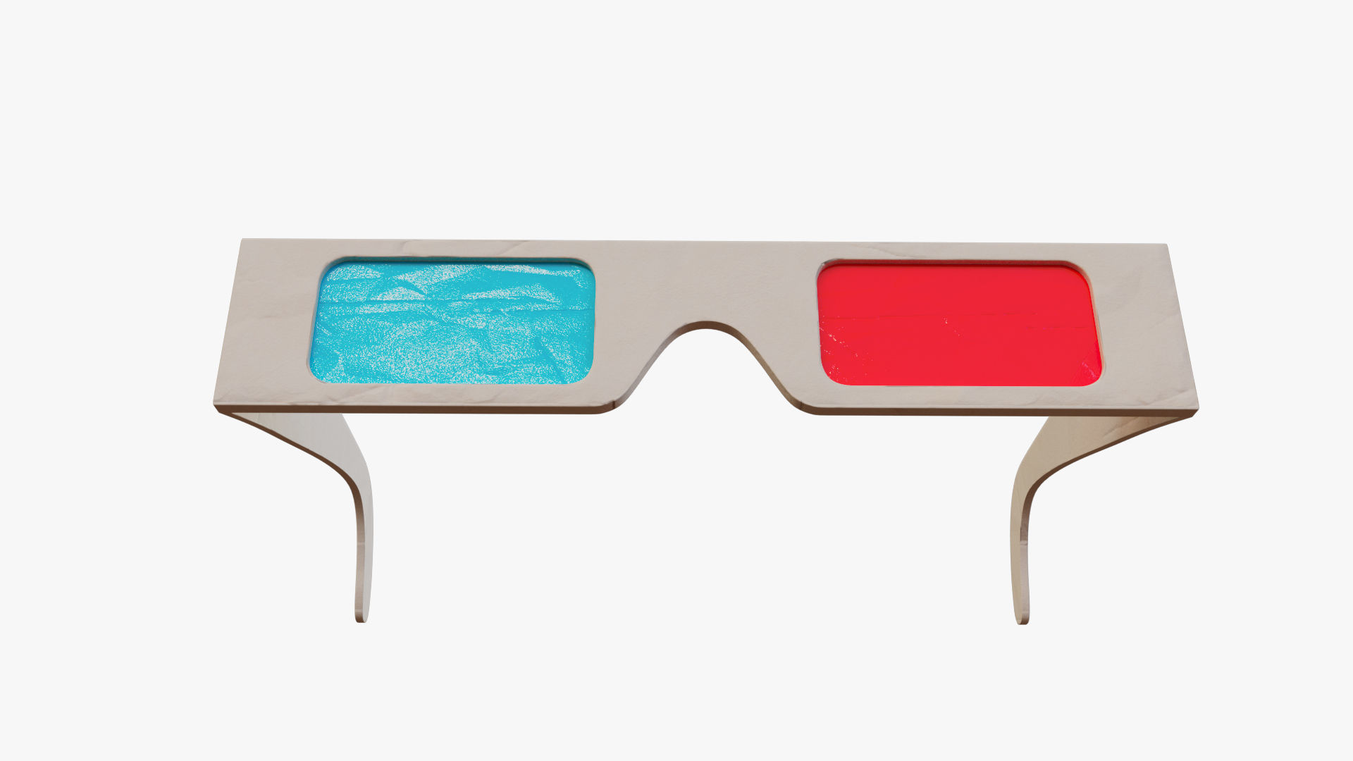 Anaglyph 3d glasses Low-poly 3D model_4